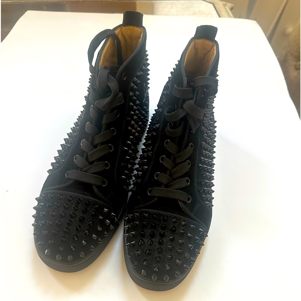 Black spike Christian Louboutin -Louis, size 42 men excellent condition